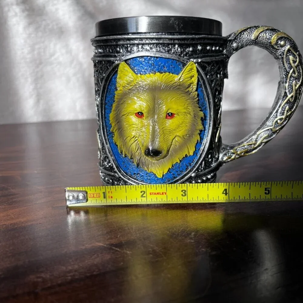 Mug Wolf Coffee Goblet Resin Cup
